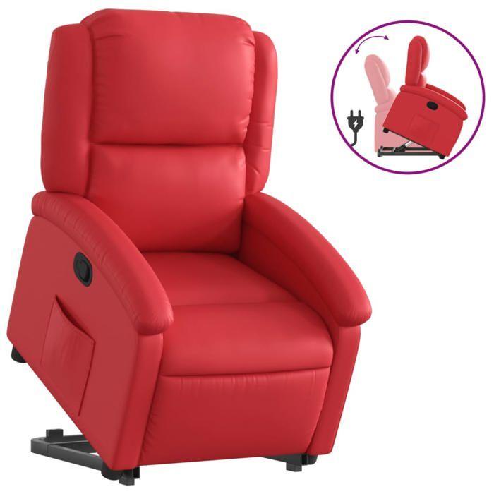VidaXL Recliner Red Faux Leather 3204231