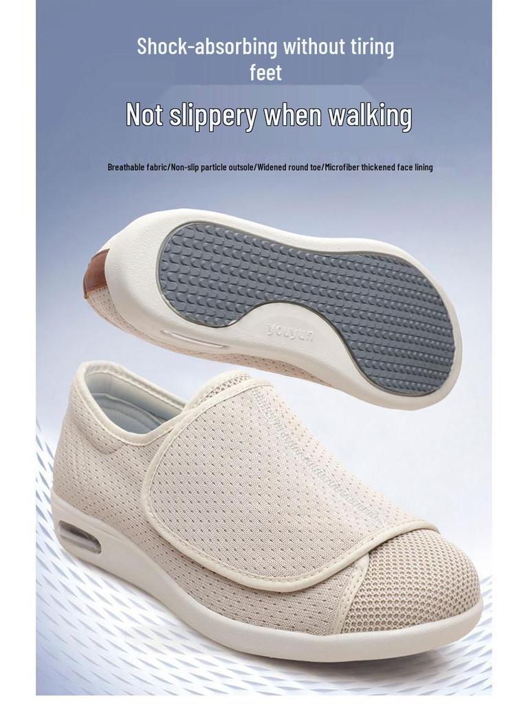Unisex Plus Size Breathable Non-Slip Walking Shoes for Wide and Swollen Feet
