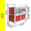 Vintage Cupboard: Floor-Standing Kitchen Cabinet with Shelving and Doors for Dishes and Utensils Storage
