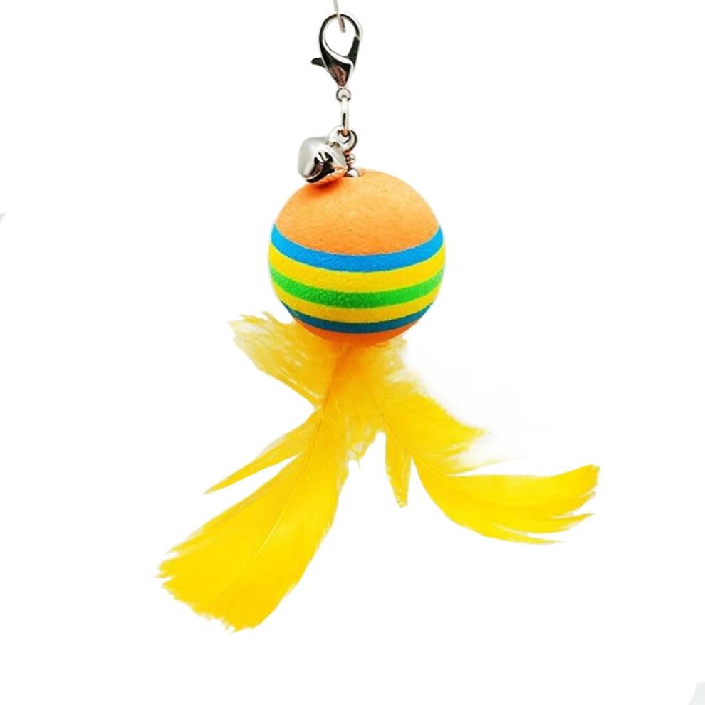 5Pcs Cat Teaser Ball Fun Feather Toys Pet Interactive Toy for Cat Play Exercise