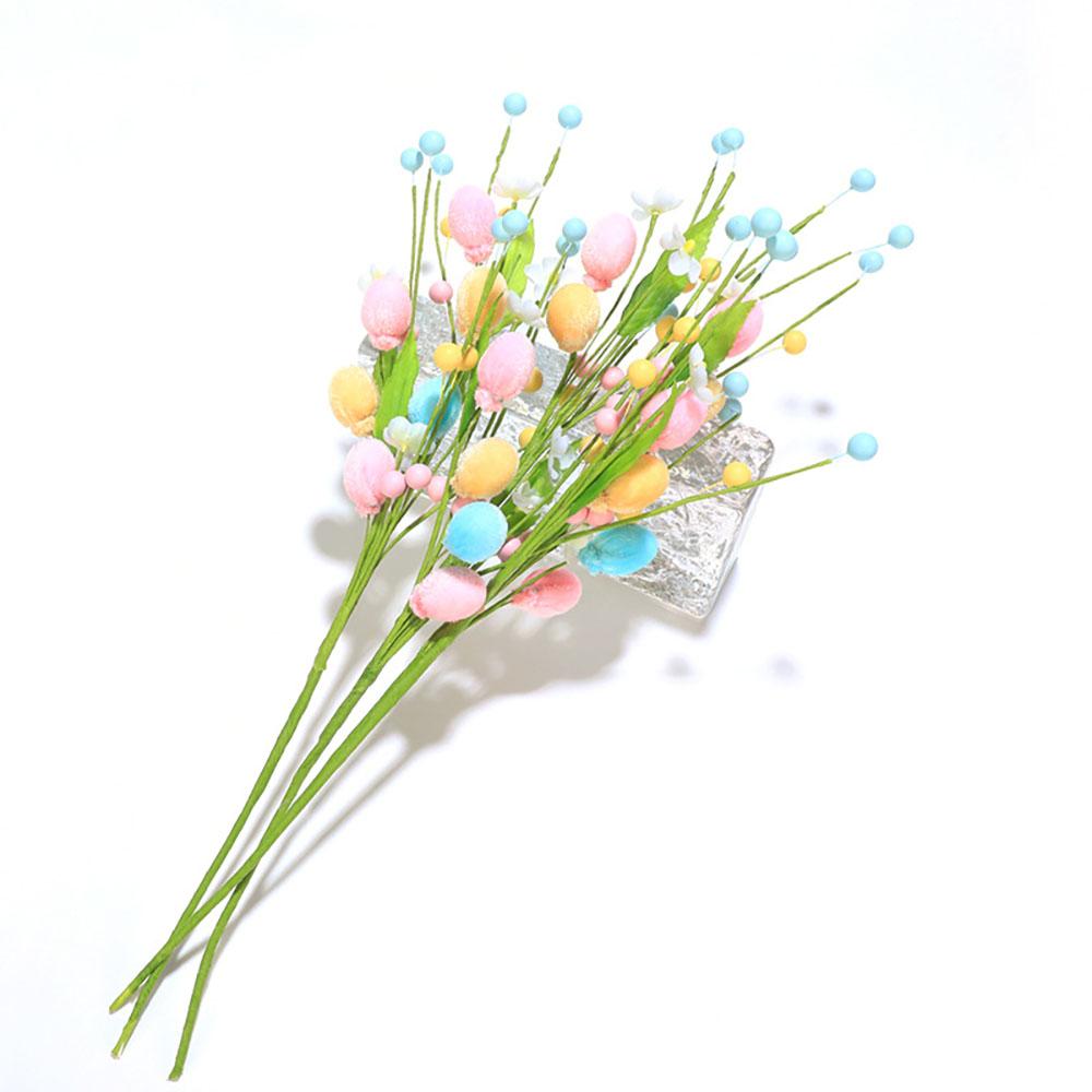Easter Egg Tree Branch Fake Plant Happy Easter Decor Party Home Vase Decor Diy Flower Arrangement Decorative Accessories