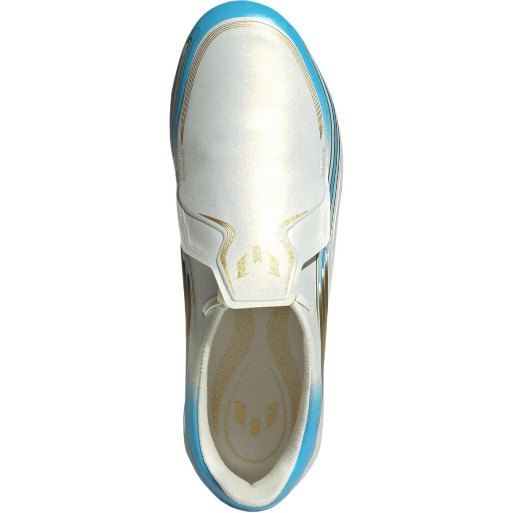 adidas F50 Messi Elite FG Little Kid Ivory Semi Blue Burst Kids Cleats Tan Semi-Blue-Burst Icey-Blue IH1897