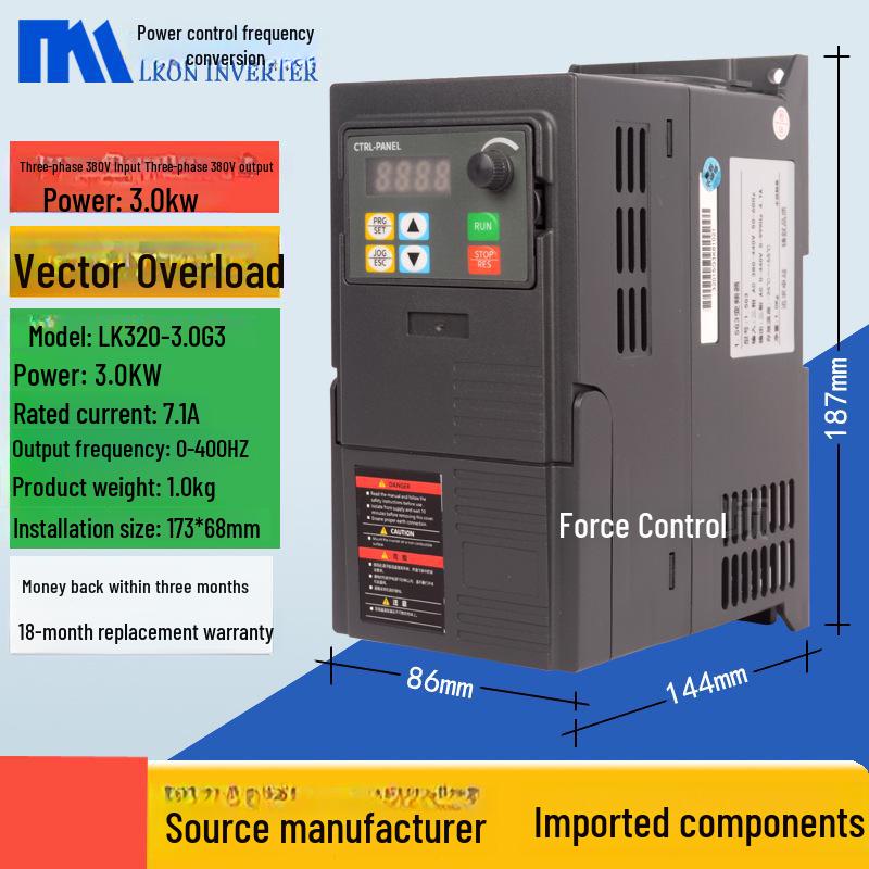 Power Control Inverter for Three-Phase Motors (1.5kW-7.5kW, 380V To 220V Speed Regulator)