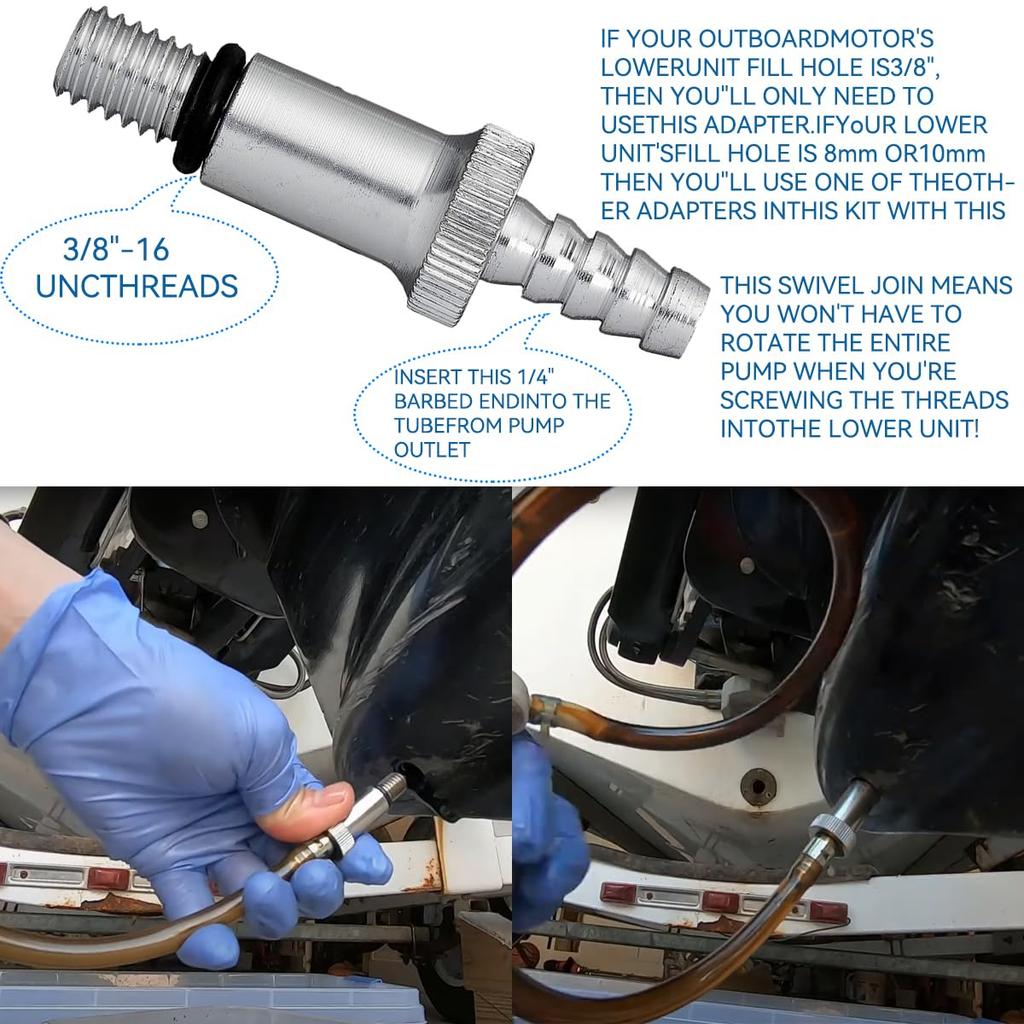 Bomba de Óleo da Engrenagem da Unidade Inferior e Kit de Parafuso de Dreno e Junta 18-2244 Adequado para Mercury/Mercruiser #1/ MR/R/Alpha/Alpha I Gen II