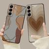 Pouzdro na telefon Samsung Galaxy S23 S22 S21 S20 Fe Ultra S10 S9 S8 Plus Note 20ultra 10plus Fashion Brown Love Wood Grain Texture