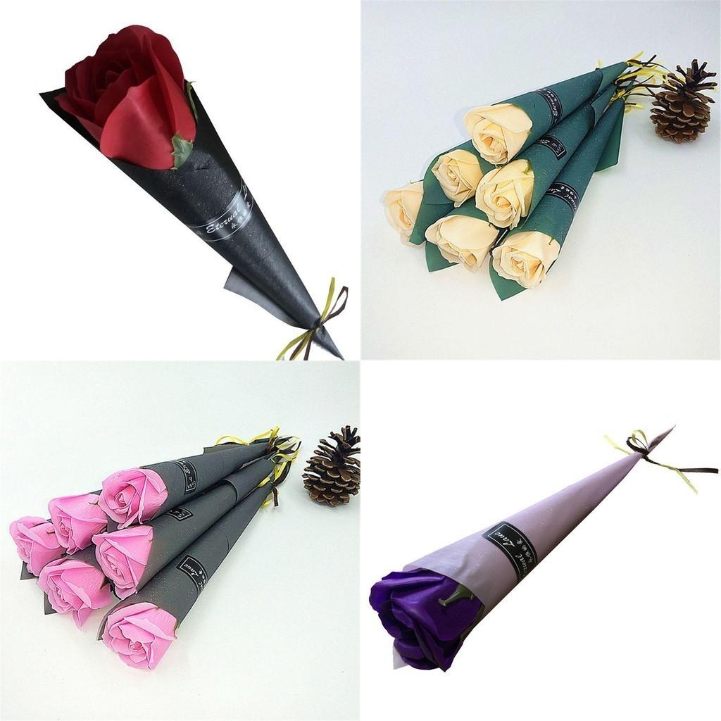 Schöne künstliche Rosenseife Blume Einzelnes Bouquet für einzigartige Geschenke und Wohnaccessoires
