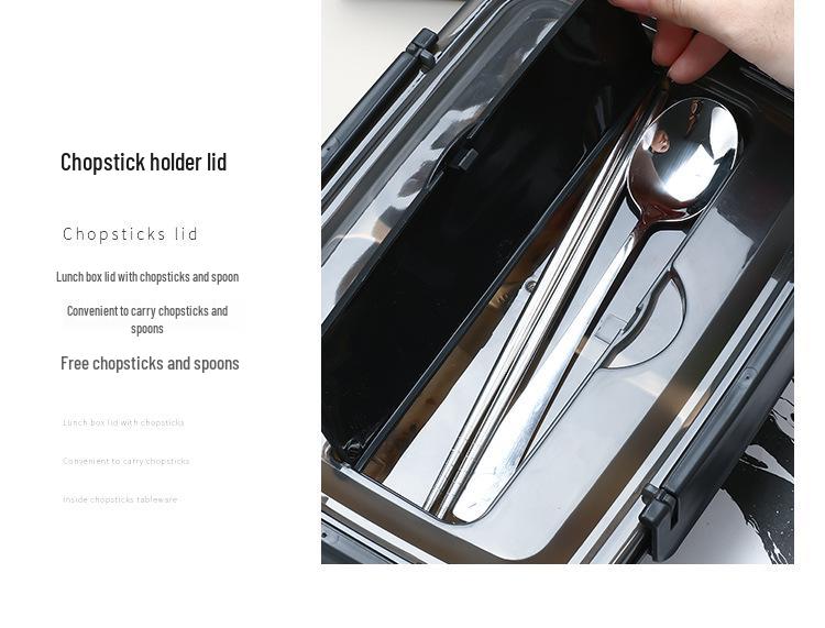 Multi-Compartment Stainless Steel Bento Box - No Flavor Mixing, Microwave Safe, Ideal for Students and Office Workers, Portable Lunch Solution