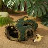 Natürliche Textur Fisch Unterschlupf Verrotteter Baum Reptil Versteck, Loch Aquarium Garnelen Dekoration Versteck Höhle, Gecko für Becken Terrarium Dekoration
