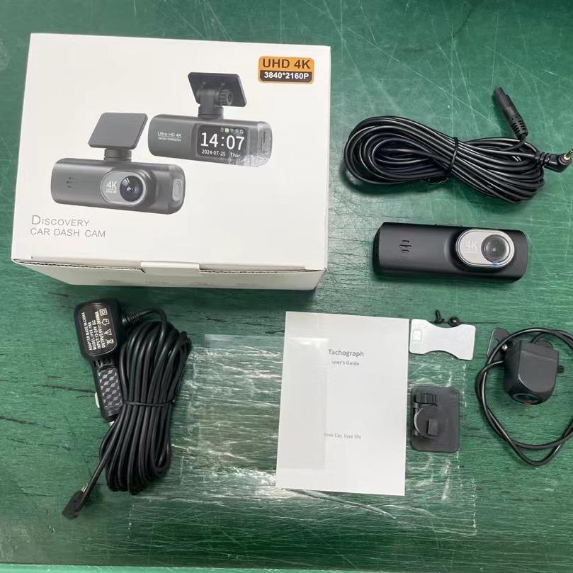 V22 Dual 4K Dash Cam with GPS, Front & Rear Recording, Mobile Interconnect.