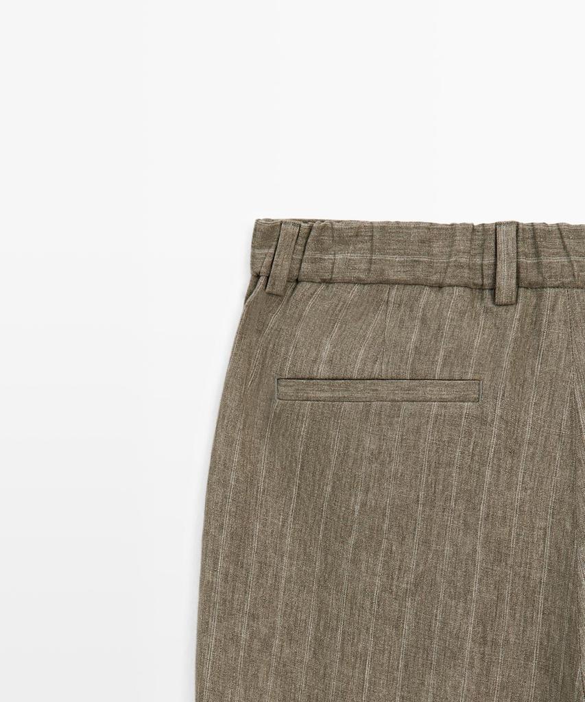 Masimodutti Linen Striped Pants