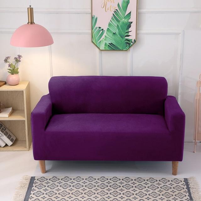 

Чехол на диван, толстые плюшевые чехлы на диван «все включено» для гостиной, мягкий чехол для дивана, чехол для дивана, полотенца 2pc Pillowcases фиолетовый