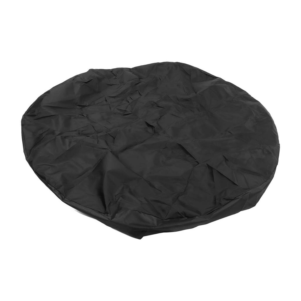 4ft Rundt Boblebaddeksel Oxford Stoff Sammenleggbart Varmeisolerende Vanntett Støvtett Bassengdeksel Svart