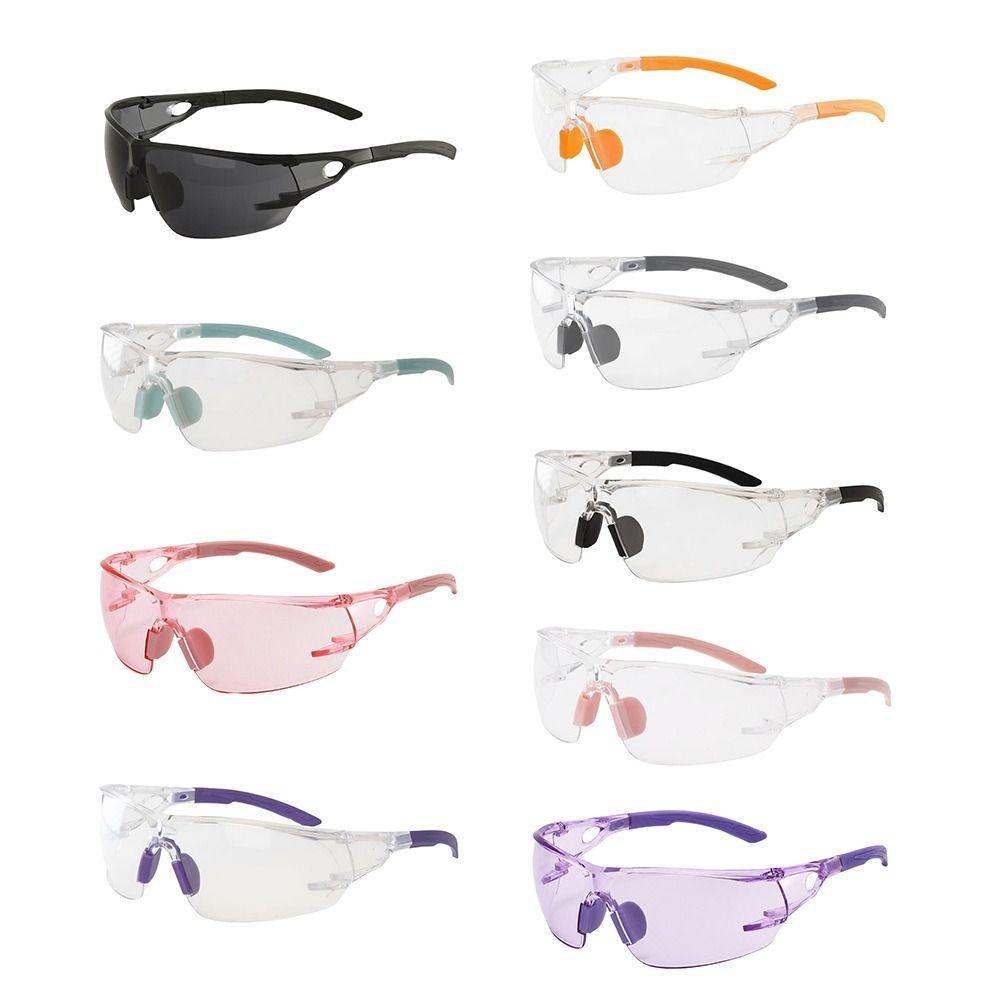 Colorful Work Goggles Transparent Anti-Fog Goggles Simple Safety Glasses for Work/Lab/Cycling