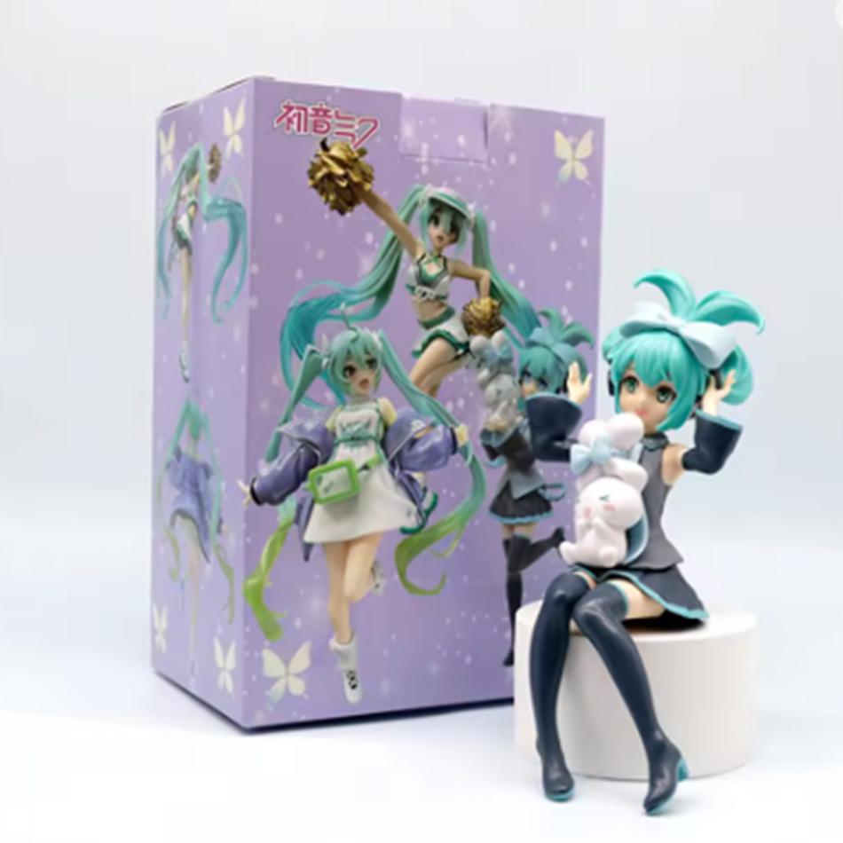 Anime Hatsune Miku X Cinnamoroll Figura De Anime Kawaii Miku Figura De Accin Pvc Coleccin De Adultos Decoracin Modelo Muñeca