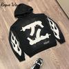 RogueWave Vintage High Street Personalized Letter Printed Men Hoodie Y2K Harajuku Gothic Punk Men and Women Sportswear Streetwear