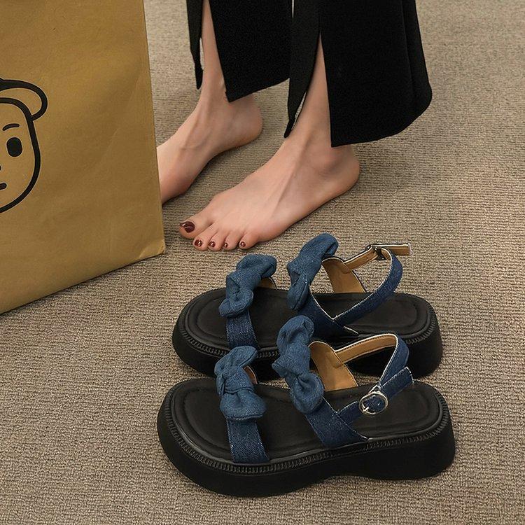 

Вінтажні Модні Жіночі Римські Сандалі на Платформі Мафін 35 синій