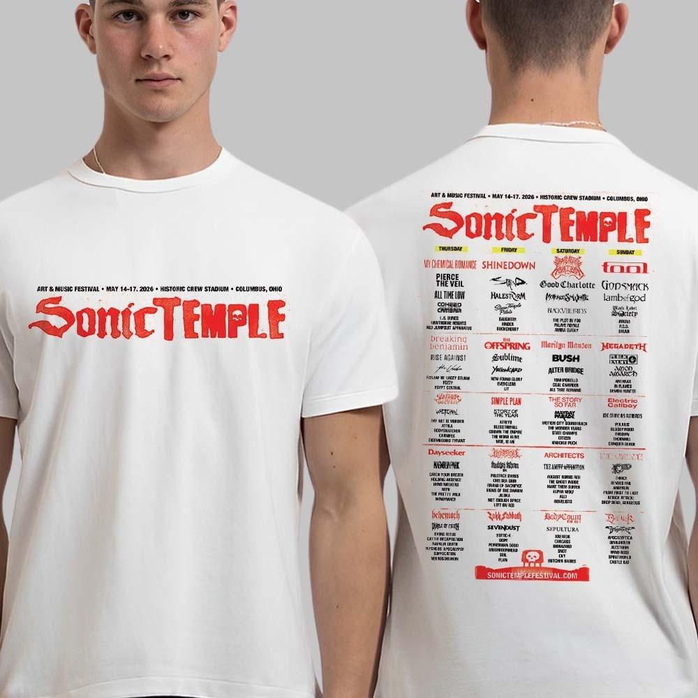 Sonic Temple Festival 2026 Full Lineup In Columbus Ohio May 14-17 2026 Two Sid XXXXL