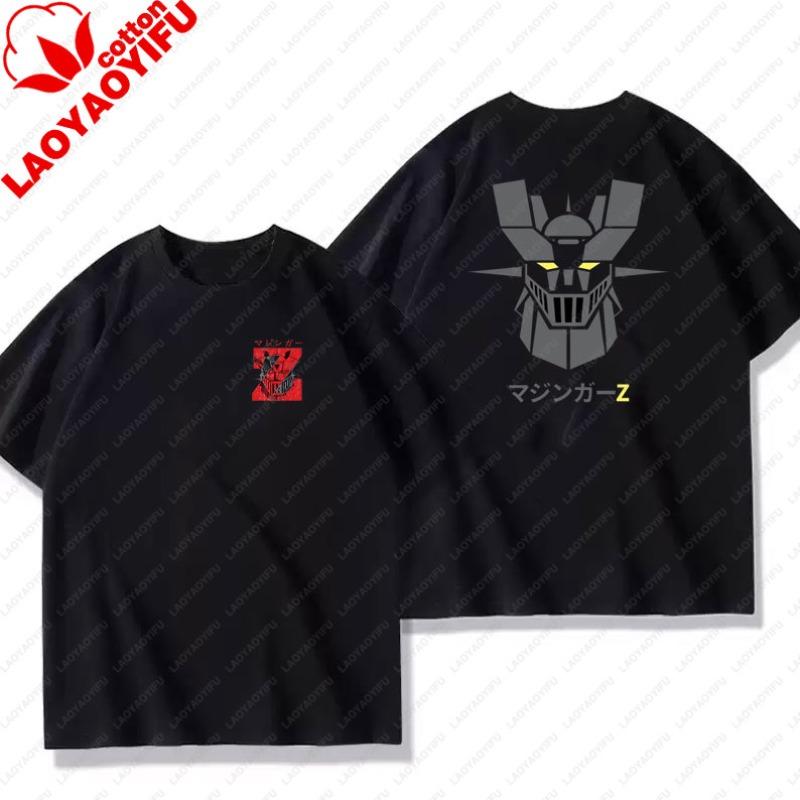 Unisex Cotton TShirts Mazinger Z Anime Robot Summer Casual Fashion Short Sleeve T Shirt Oversized Harajuku Tees Tops Kid Clothing