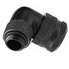 PC Water Cooling Two Touch Fitting G1 4 Thread 90 Degrees Elbow Connector for 14MM Tube Black
