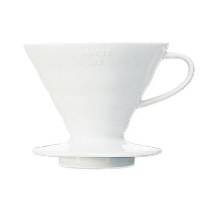 HARIO V60 Transparent Dripper 02 Ceramic Dishwasher Cup Made In W, Safe, 1-4 Capacity, 300ml, White, Japan, VDC-02W