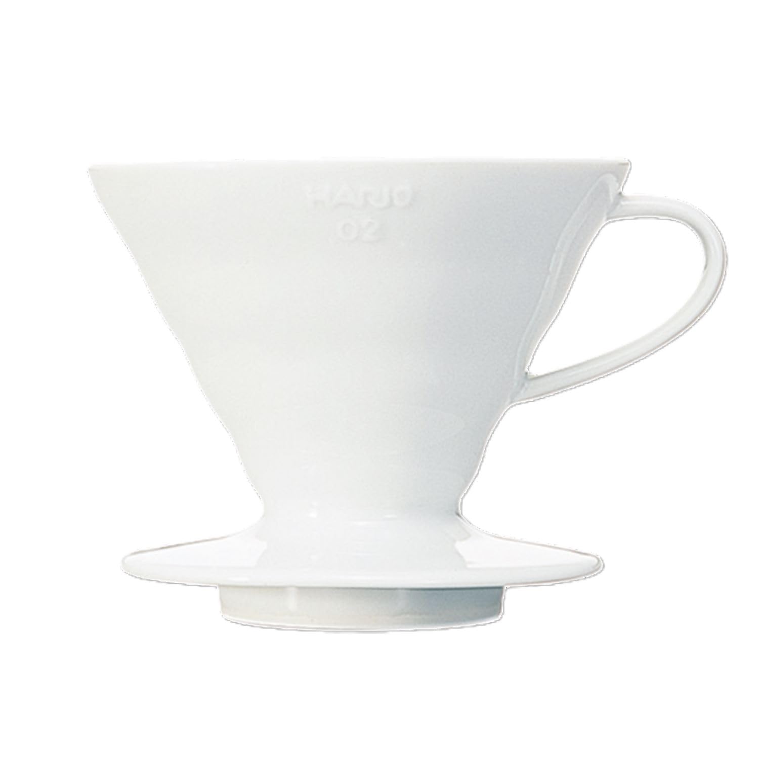 HARIO V60 Transparent Dripper 02 Ceramic W, Dishwasher Safe, 1-4 Cup Capacity, 300ml, White, Made in Japan, VDC-02W
