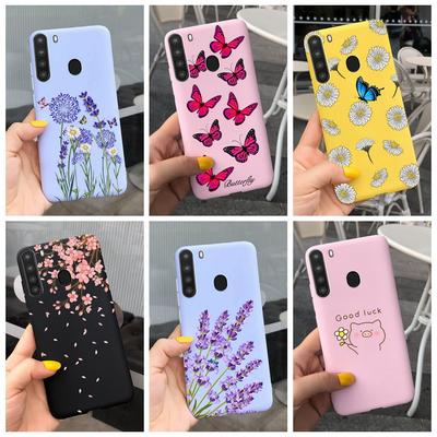 Silicone Phone Case For Samsung Galaxy A21 Case 6.5" Back Cover Coque Soft TPU Fundas Samsung A 21 A21 SM-A215U Protective Shell