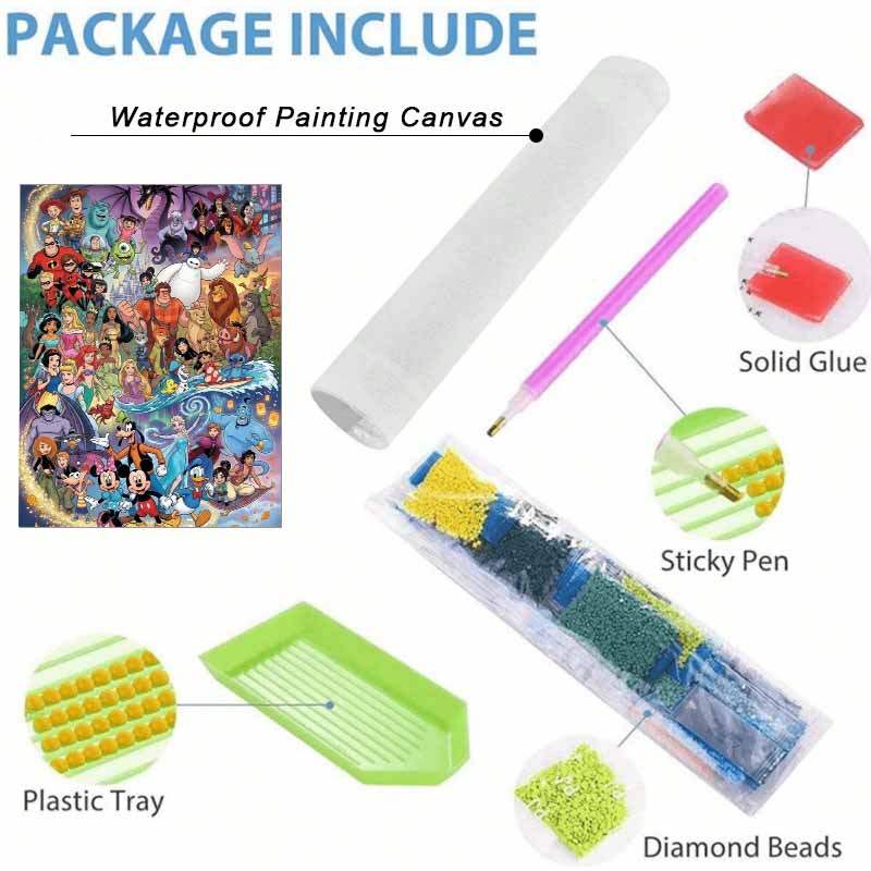 Disney Diamond Painting Full Drill 5D Characters Diamond Art Home Decor Creative Handicraft