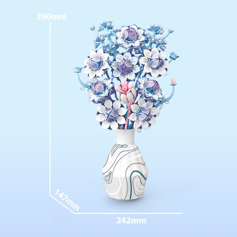 

Non-Toxic Camellia Bouquet Building Block Everlasting Flower Living Room Decoration Toy Moc Valentine S Day And Christmas Gift no box