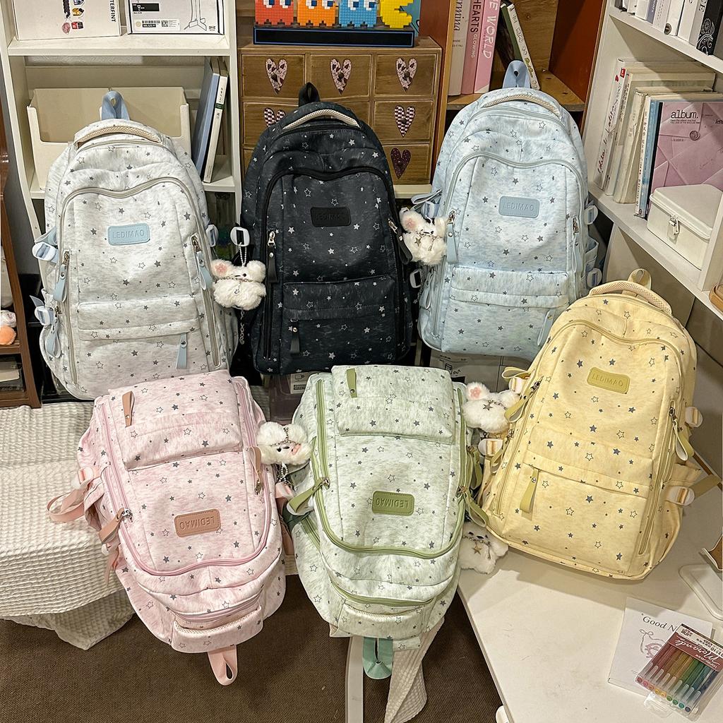 Schoolbag: Korean-style INS Artistic Fresh Star Backpack, High-aesthetic Collegiate Style, Backpack for Middle and High School Students for