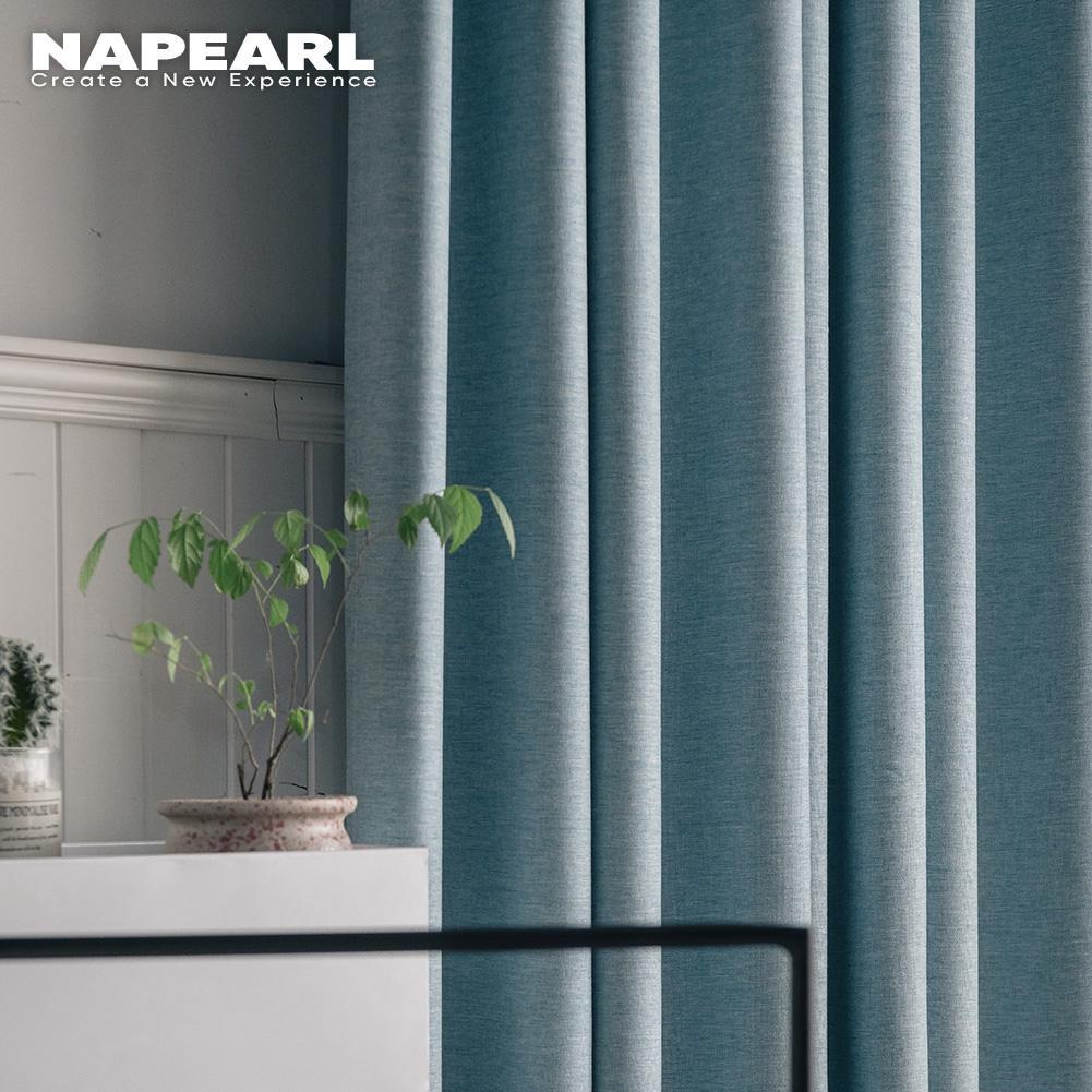1 Stück NAPEARL Präzisions-Verdunkelungsvorhang 70% Verdunkelung Unifarbener Fensterbehang für Wohnzimmer Schlafzimmer Heimdekoration