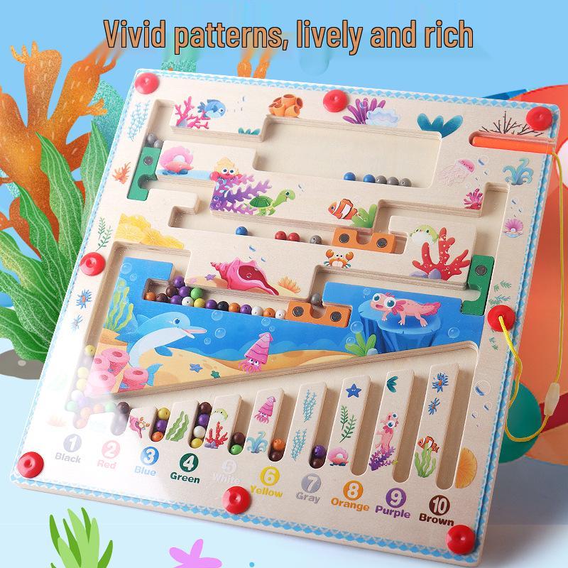 Children's Magnetic Maze Toy: Educational Pen-Control Focus & Color Sorting Game