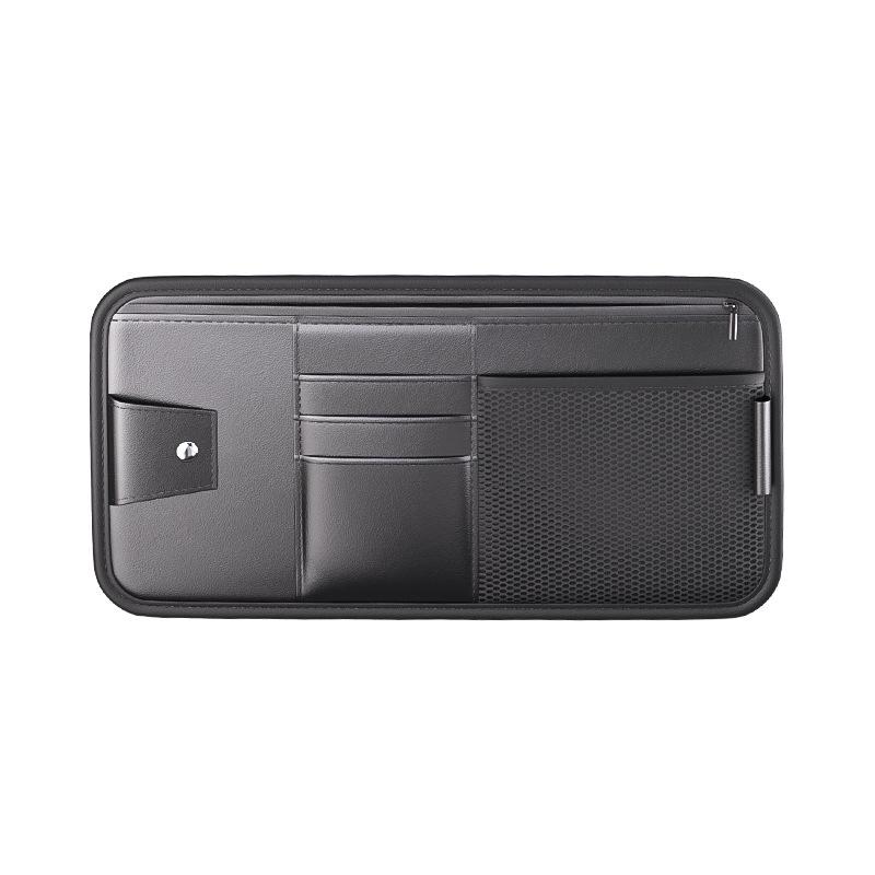 Car Sun Visor Multifunctional Storage: Glasses Case, Sunglasses Clip, CD Board, Card Holder, Storage Bag.