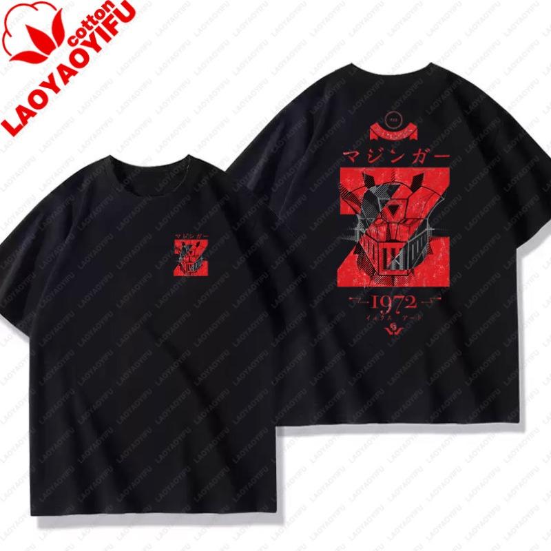 Unisex Cotton TShirts Mazinger Z Anime Robot Summer Casual Fashion Short Sleeve T Shirt Oversized Harajuku Tees Tops Kid Clothing