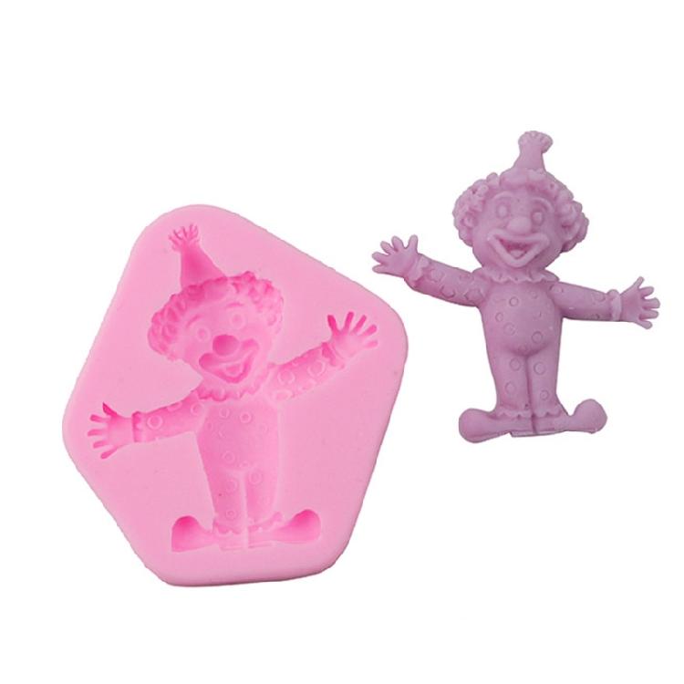 Funny Clown Shaped Silicone Mold Fondant Mould Baking DIY Supplies Nonstick
