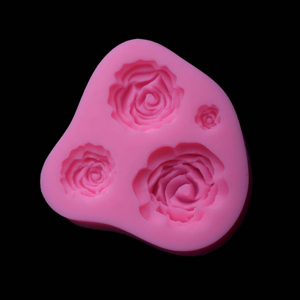 Rose Flower Sugarcraft Cupcake Kitchen Cake Mould Soap Candy Chocolate Baking Tools