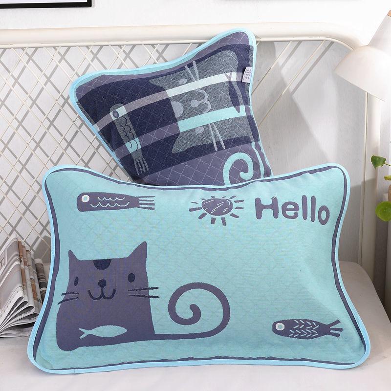 2dílný kreslený polštář pro batolata na ručník postel dekorativní povlak na polštář pro kojence Pouzdro na spaní měkký povlak na polštář