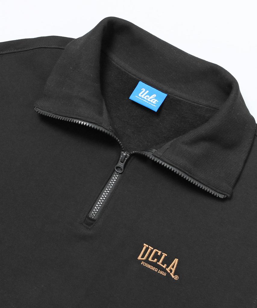 UCLA Unisex Ucla Half-Zip Sweatshirt [Black] (Uc1Ltk3)