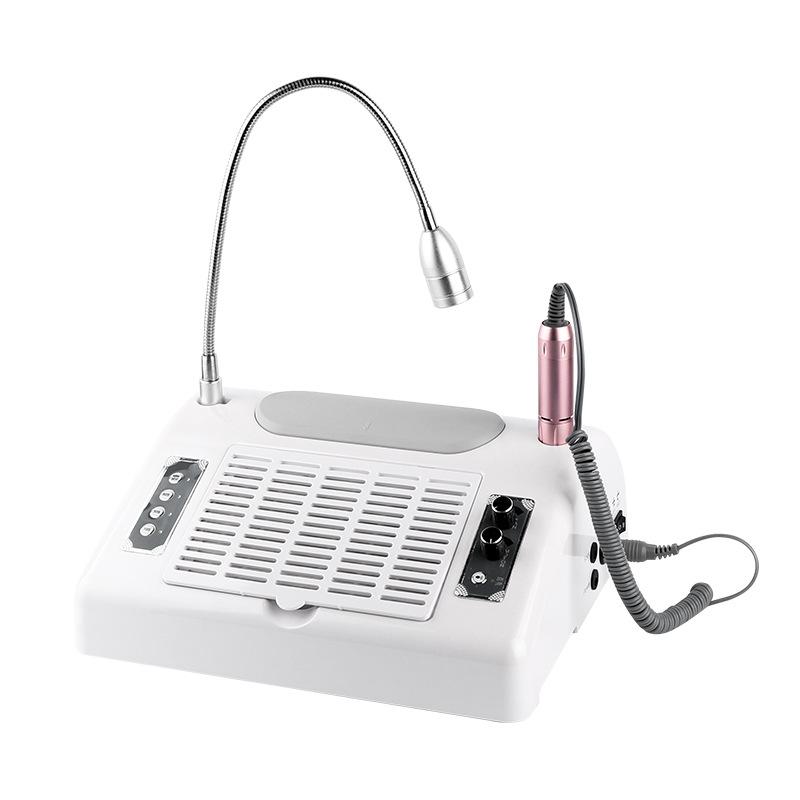 

BEPAN 5-in-1 Strong 80W Suction Nail Dust Collector Vacuum Cleaner High Power 4500RPM For Cleaning with Drill Handle LED Lamp Light US белый