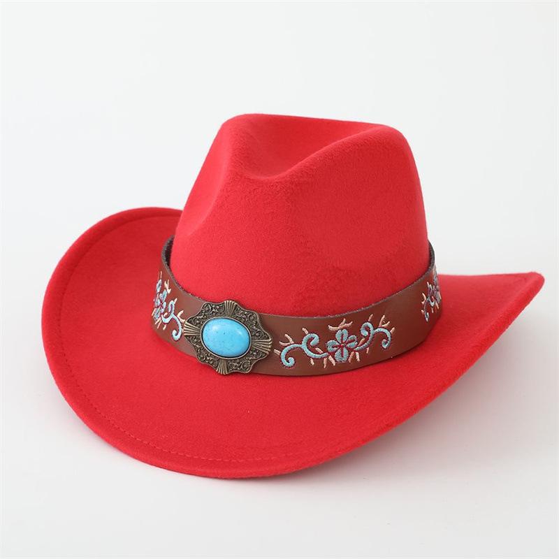 Felt hat Outdoor retro jazz hat Holiday travel European, American British style Western cowboy hat