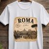 Roma Vintage Skyline T-shirt | Rome Italië Reistee, Roma shirt, Roma fee, Rome T-shirt, Colosseum shirt, Vintage Roma shirt