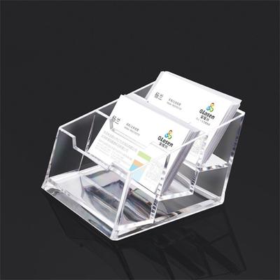 Single Double Transparent Plastic Card Pedestal Card Storage Box Name Card Pedestal Card Case Three-Layer Box Business Desktop
