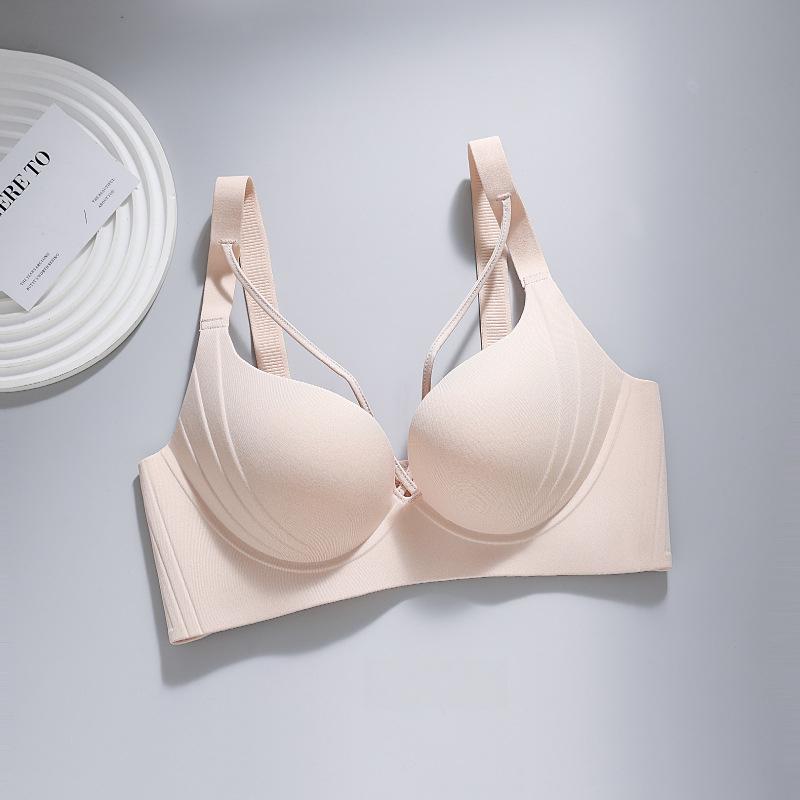 Lingerie Women's Thin Seamless Bra Adjustable Full-cup Soft Support Anti-sagging Bra Push Up Bra