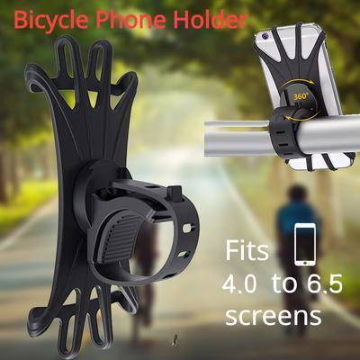 Silikon Fahrrad Handyhalterung Fixiert 360 Grad Drehbar Motorrad für iPhone Samsung Xiaomi Outdoor Fahren Navigationshalter