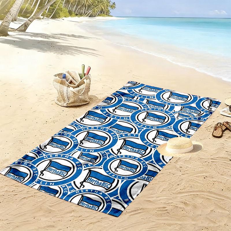 Hertha BSC Print Beach Towel, Large Soft Quick Dry Towel for Beach Camping Swimming