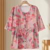 Plus Size 4XL-8XL Summer Casual Blouses Women Tops Loose Vintage Clothes Oversize Half Sleeve Shirt