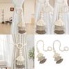 2pcs Curtain Tiebacks With Tassels Cotton Rope Holder Curtain Ties For Bedroom Living Room No Installation Needed