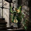 Home Interior Decorations Stained Glass Style Skeleton Fairy Window Hanging Suncatcher Acrylic Decorative Ornament with Butterfly Wings Garden Decor
