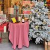 High-End Red Plaid Christmas & New Year Tablecloth for Dining & Coffee Tables