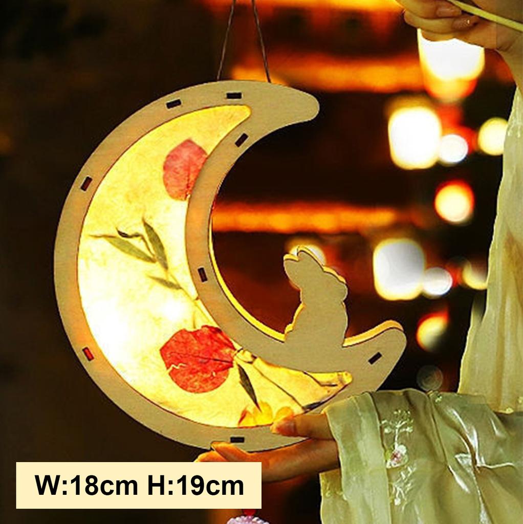 Festival Lantern Toy Handmade DIY Revolving Lantern Portable Children'S Handmade Rabbit Creative Luminous Toy Pendant Gift