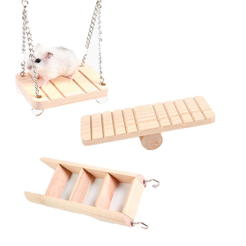 Pet wooden molar toy hamster rabbit guinea pig parrot play molar supplies combination set